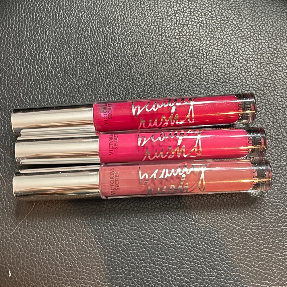 Victoria’s Secret Beauty Rush Lip Gloss. Charmed, Flirt, and Love It